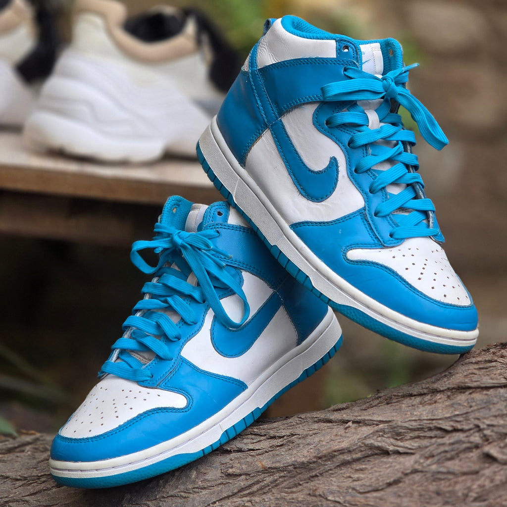 Size 5.5 Nike Dunk High “Laser Blue” Sneakers – USED | Ghazali Style