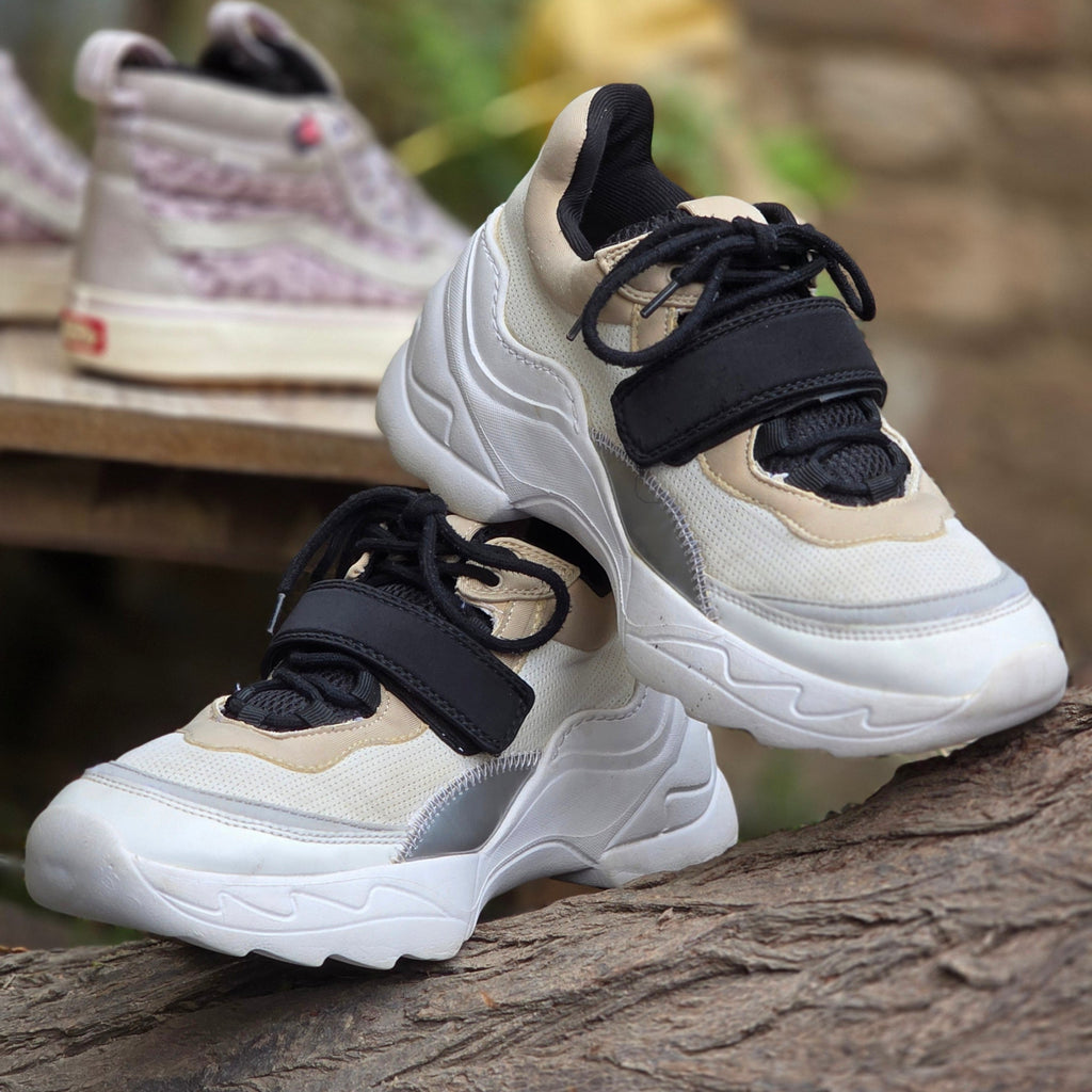 Size 8 ZARA TRF Hook & Loop Strap Sneakers (USED) | Ghazali Style