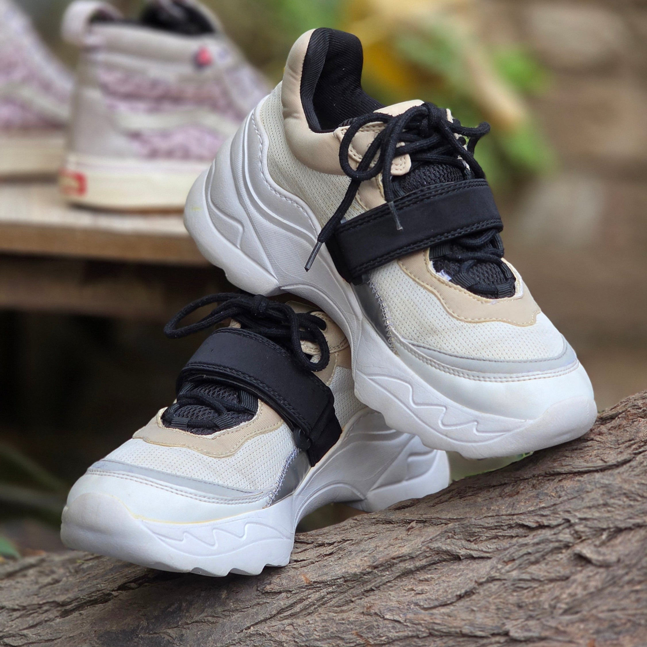 Size 8 ZARA TRF Hook & Loop Strap Sneakers (USED) | Ghazali Style