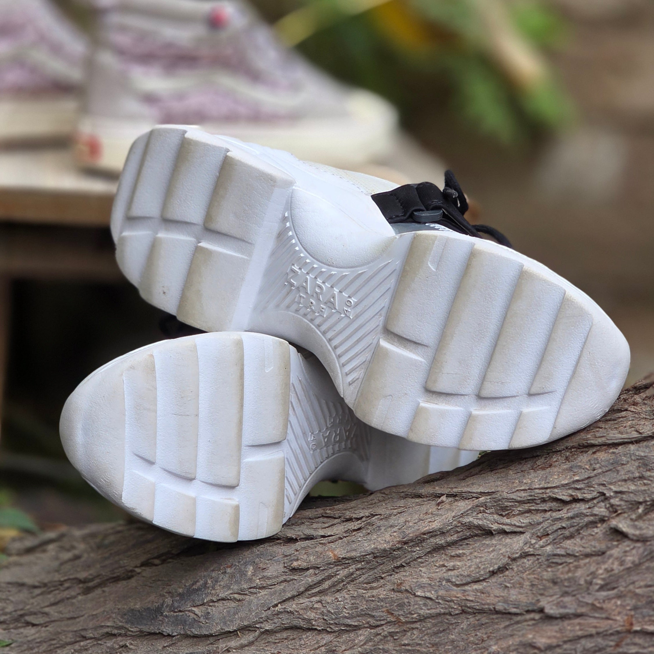 Size 8 ZARA TRF Hook & Loop Strap Sneakers (USED) | Ghazali Style