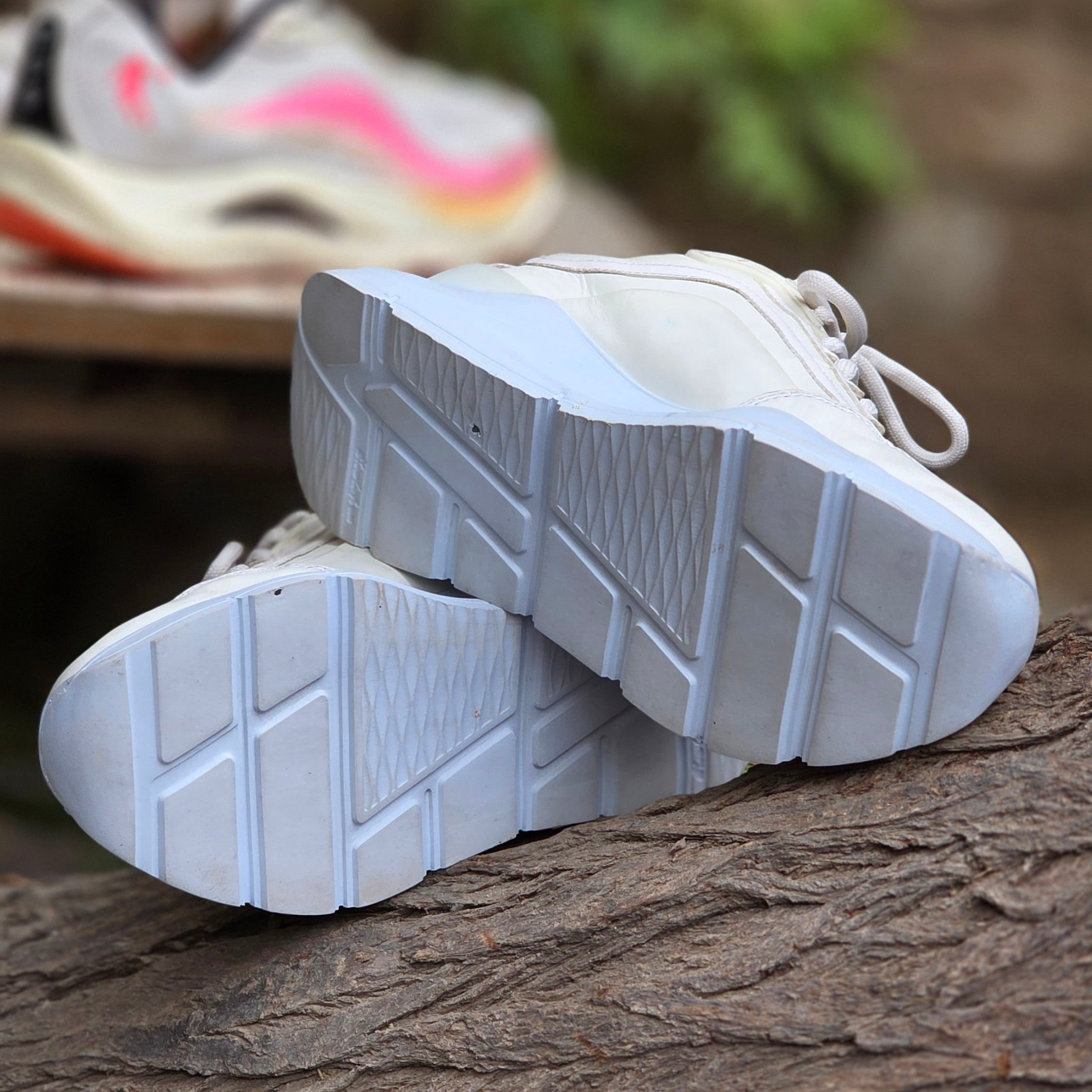 Size 6 MSGM Off-White Monochromatic Lettering Low Sneakers (USED) | Ghazali Style