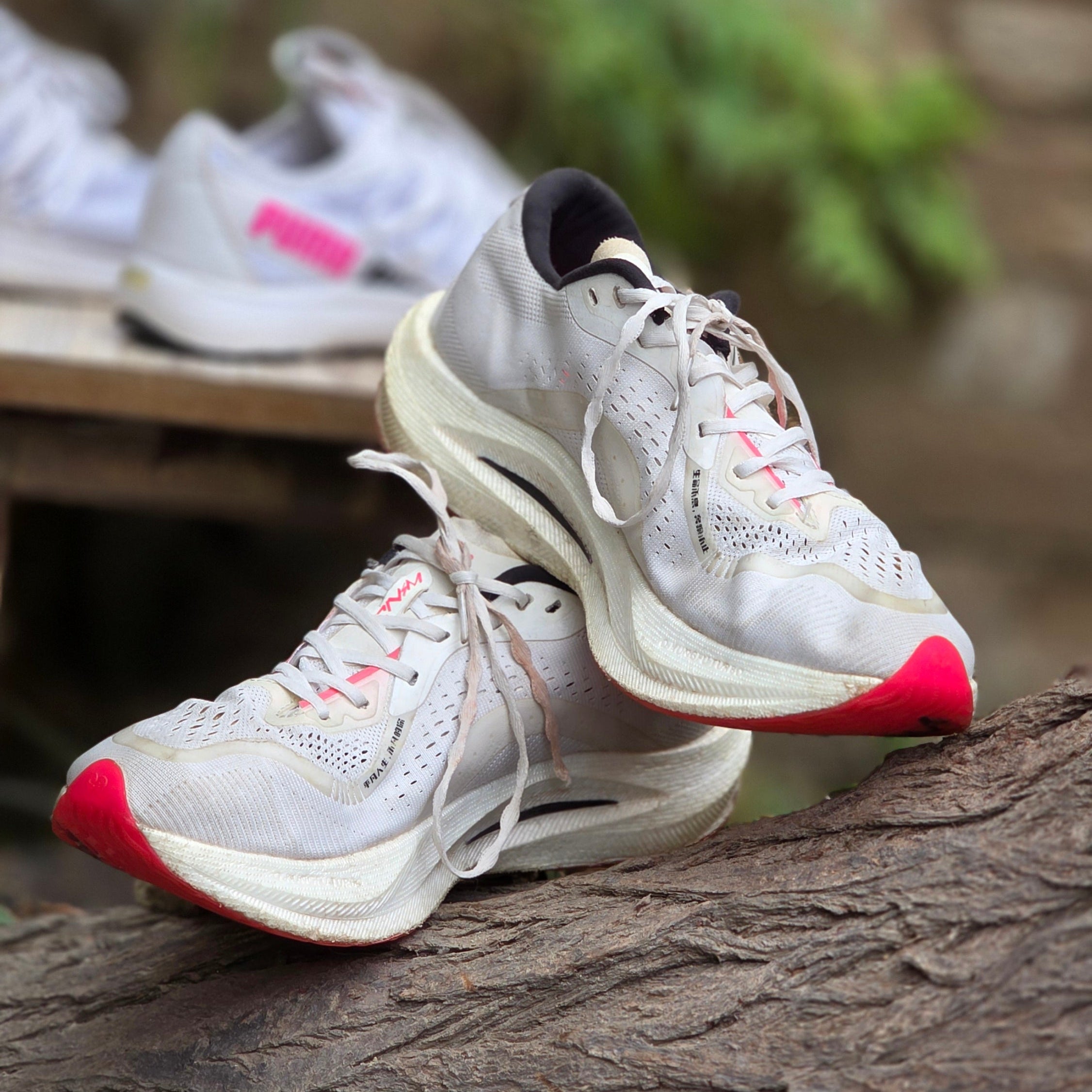 Size 8.5 QIAODAN Wind-Running 2.0 Women’s Running Shoes | White Pink | USED | Ghazali Style