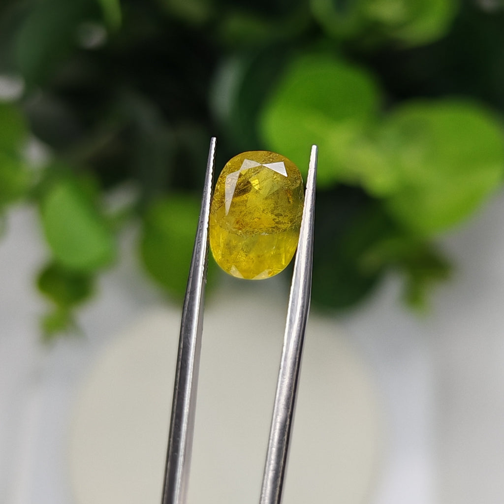 Natural Yellow Sapphire – 6.10 Carat | Authentic GGI Certified Gem