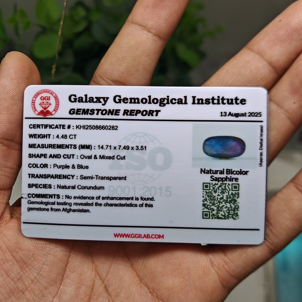 Natural Blue Sapphire – 4.48 Carat | Authentic GGI Certified Gem